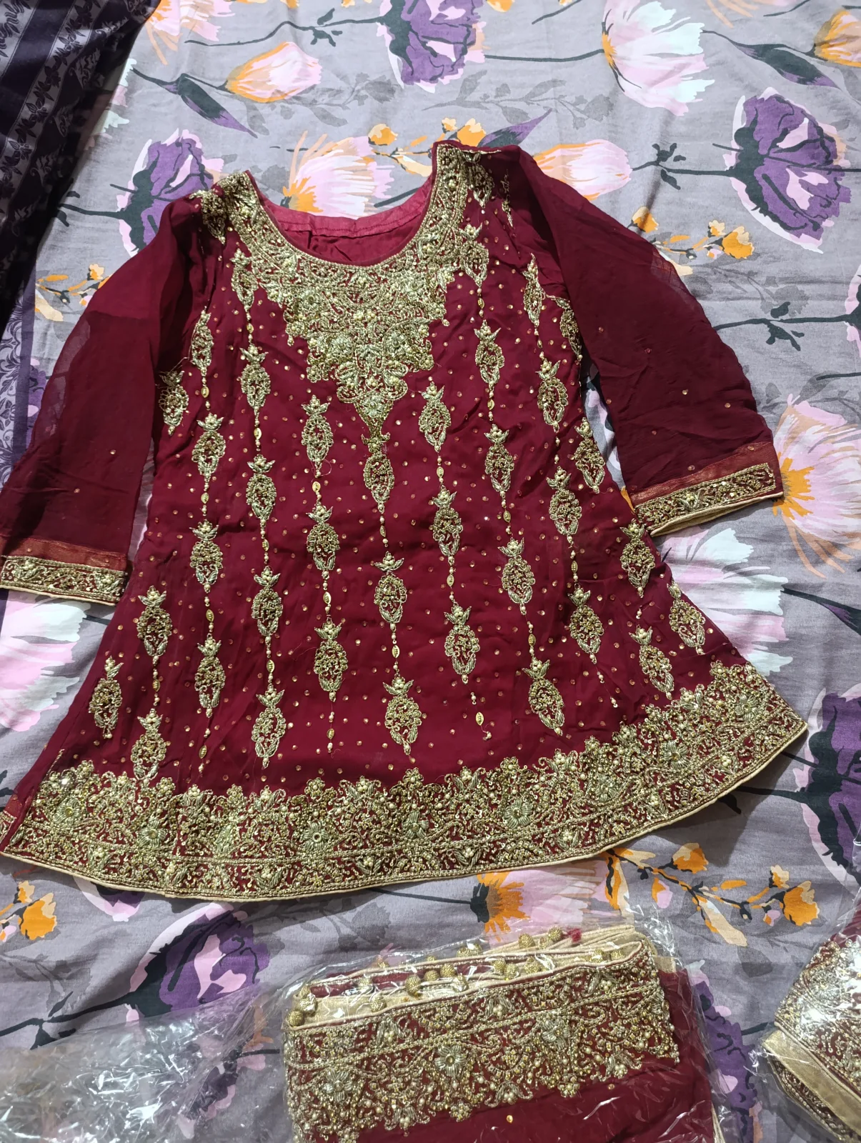 Maroon Bridal lehnga