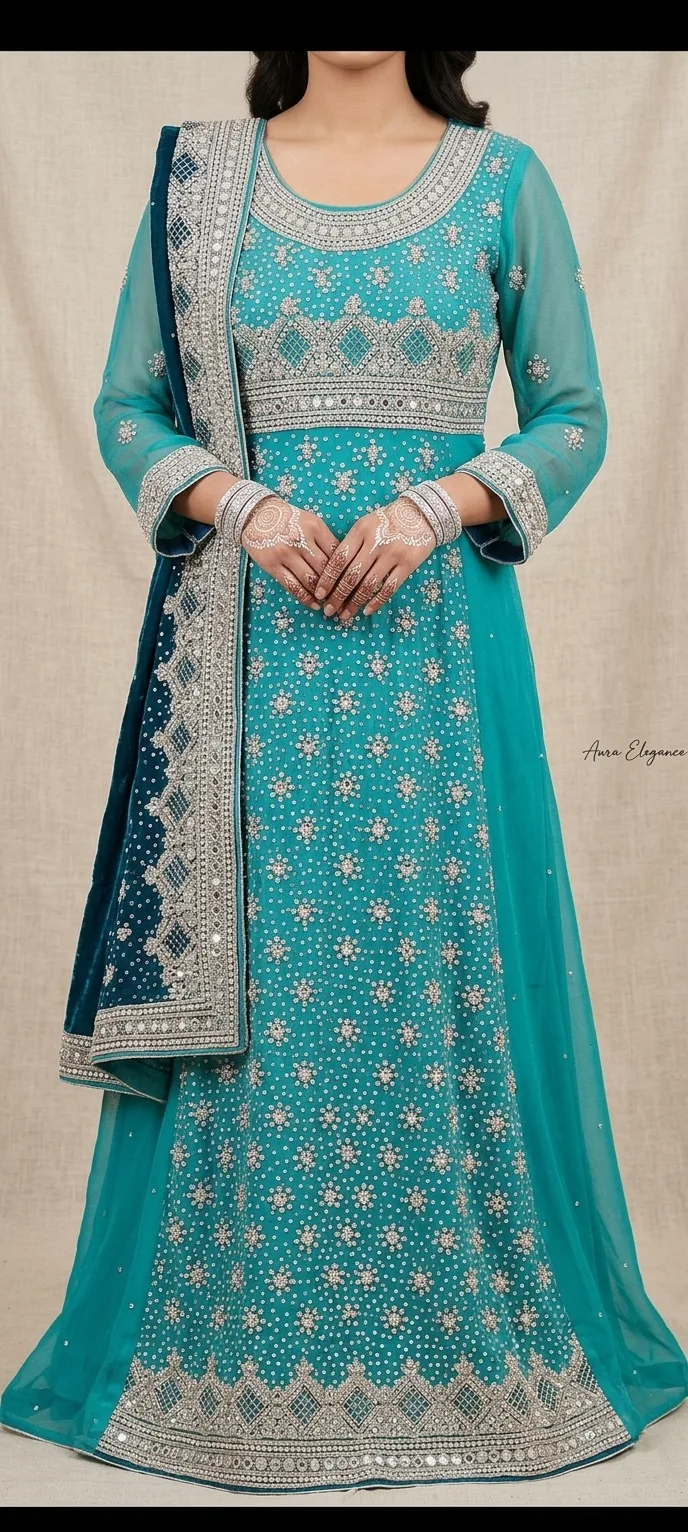 Turquoise Bridal Maxi by Aura Elegance