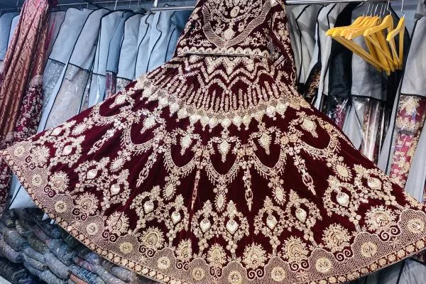Welvat Mehroon Colour Bridal lehnga